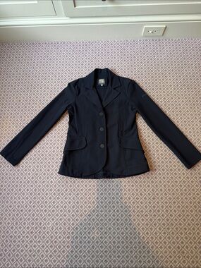 For Horses Navy Girls' Equestrian Blazer